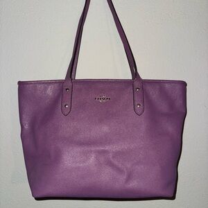 Coach Purple Tote Bag